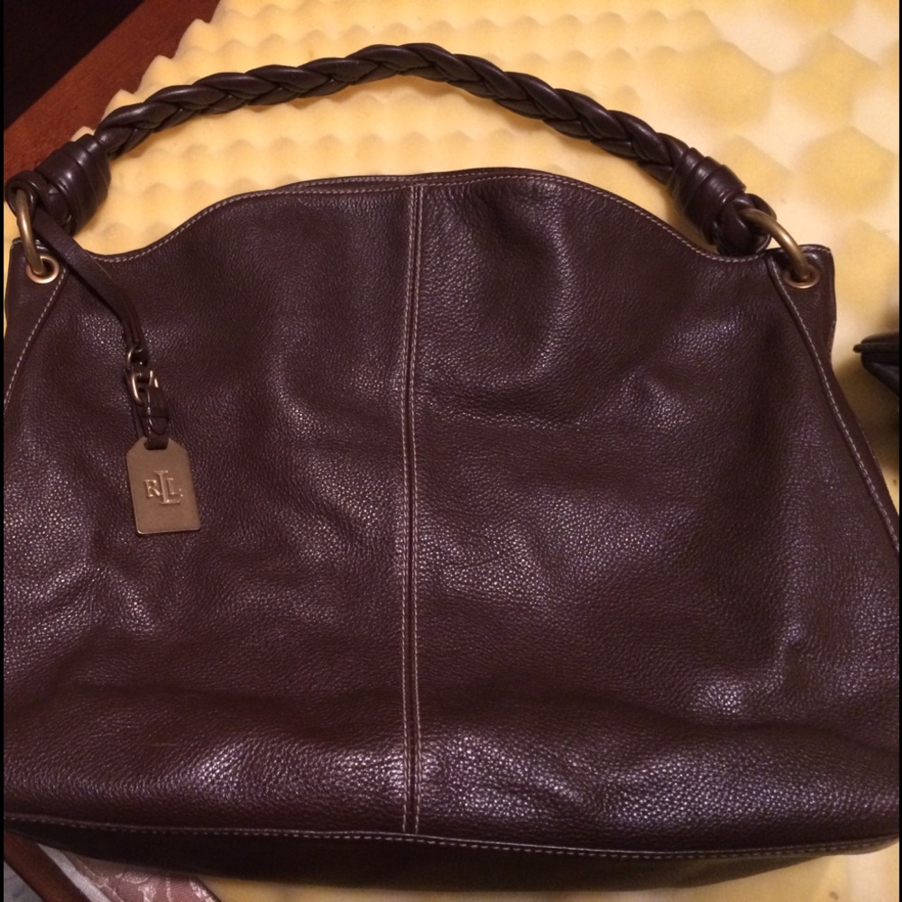 Ralph Lauren Brown Leather Shoulder Bag